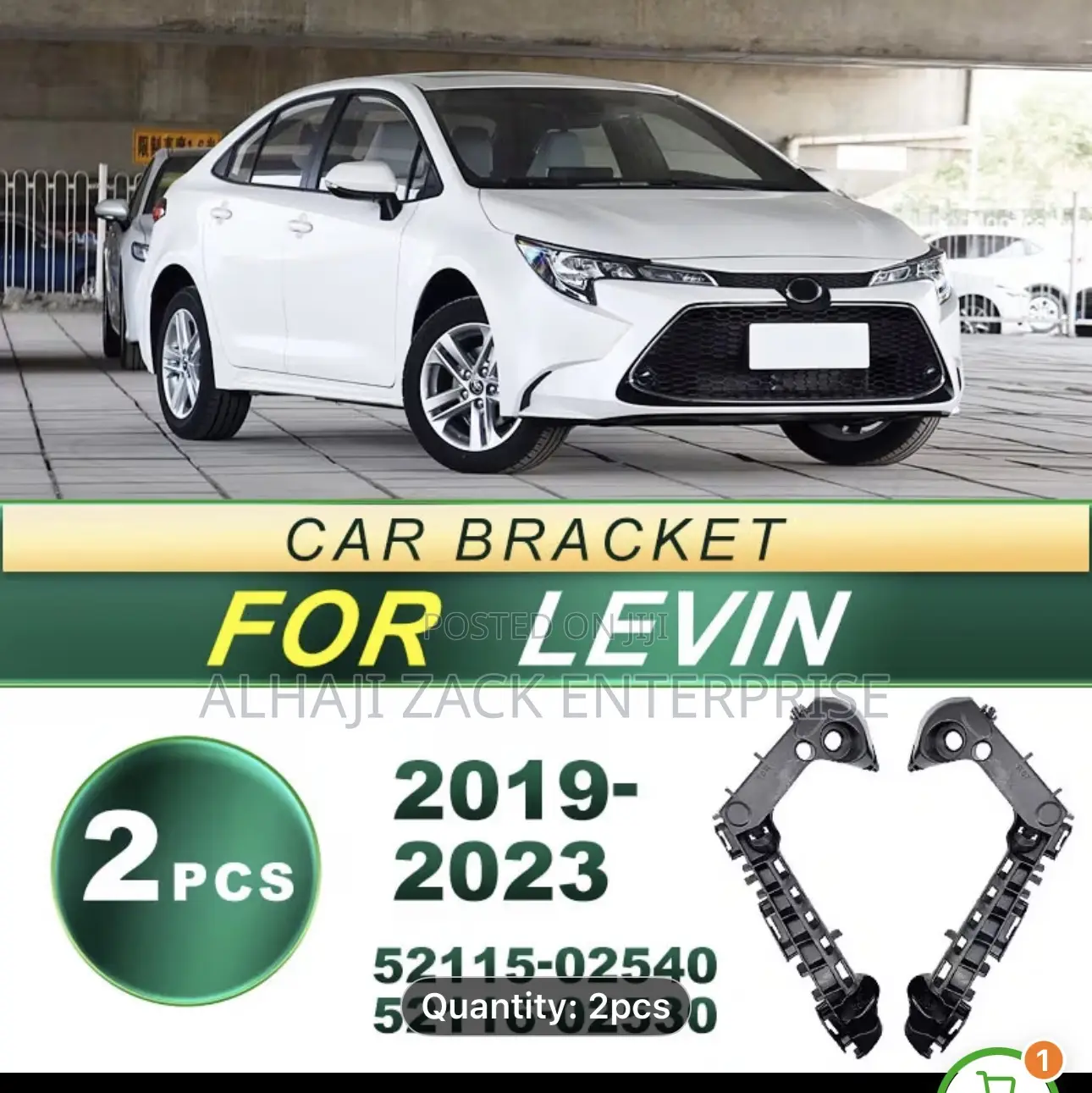 Toyota Corolla 2019-2020 Bumper Locker