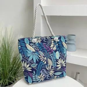 Large Capacity Canvas Women's Shoulder Bag Embroidered Tote Bag