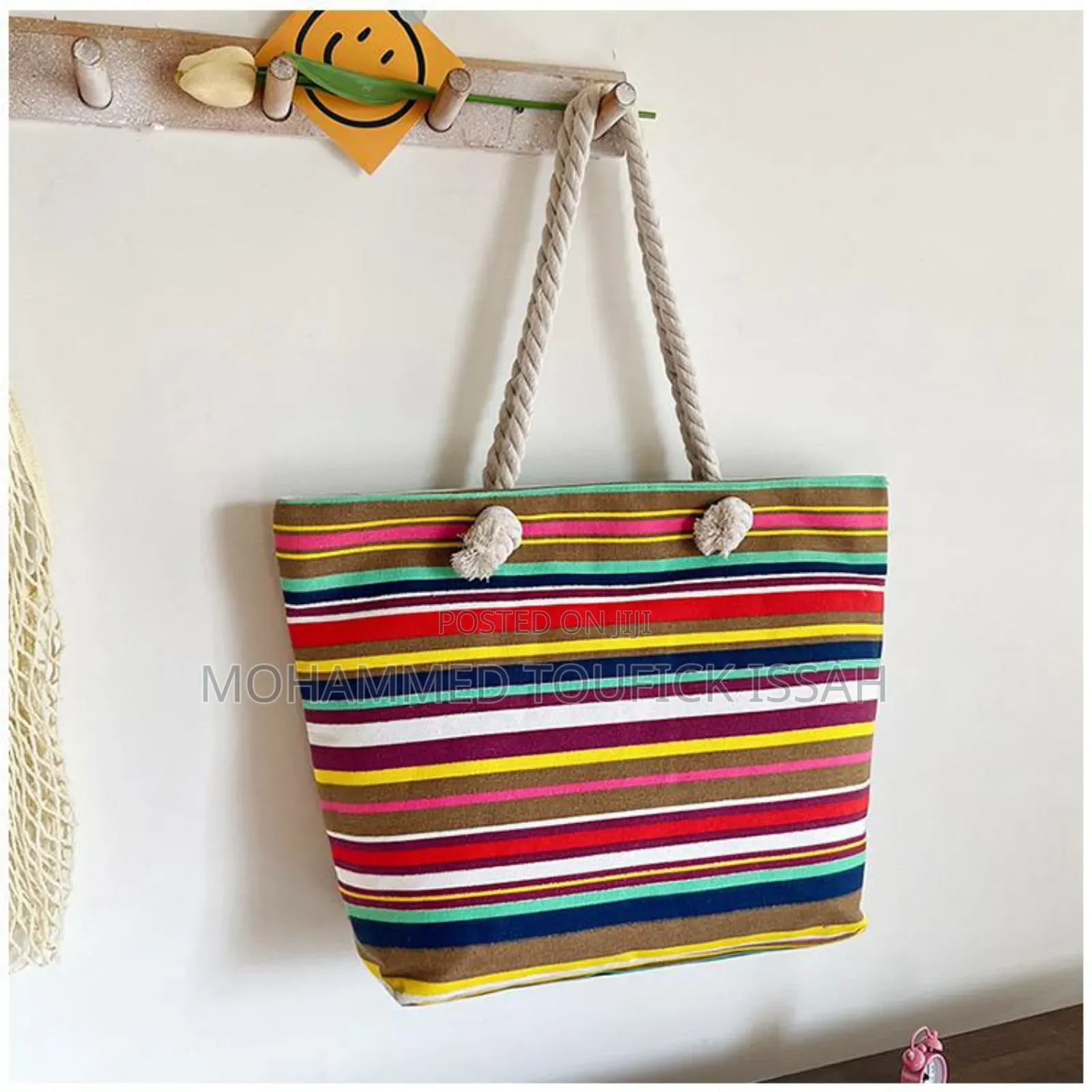Large Capacity Canvas Women's Shoulder Bag Embroidered Tote Bag