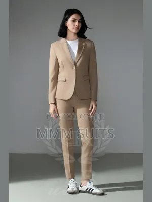 Corporate Ladies 2-Piece Quality Suit in Light Brown All Sizes