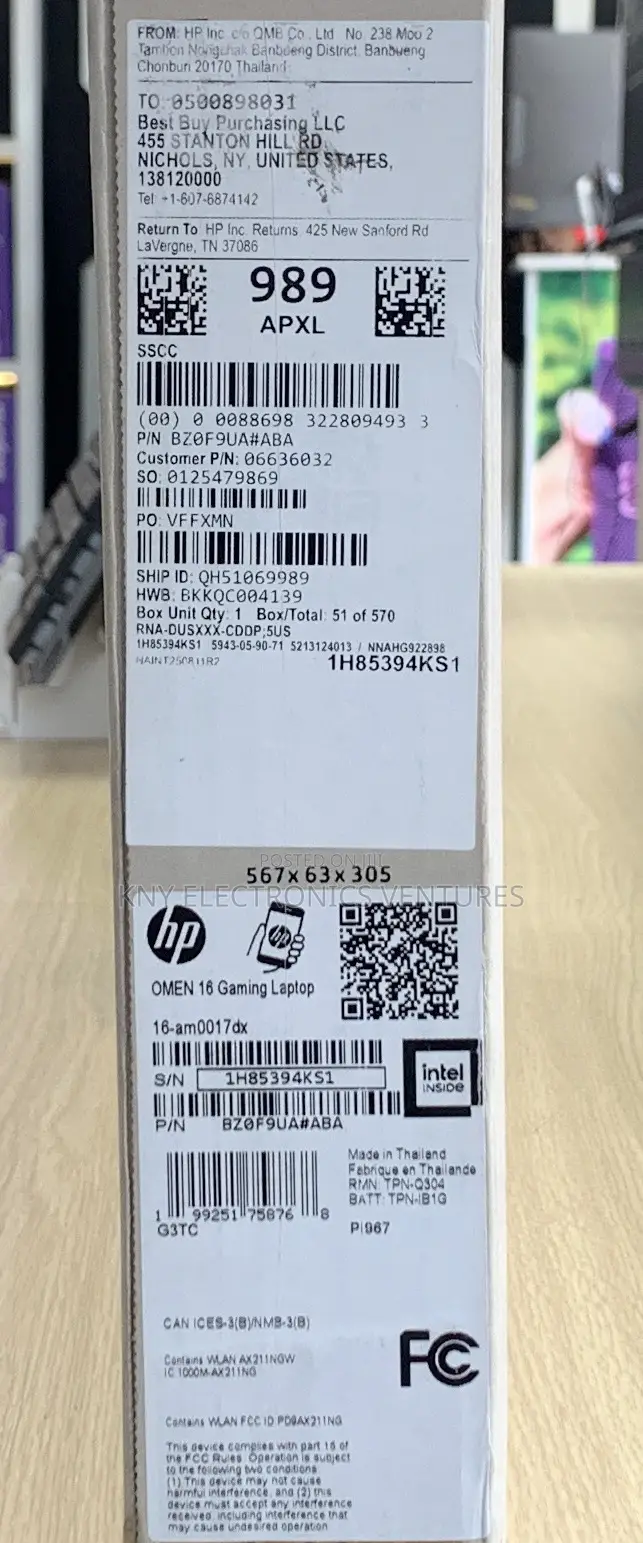 New Laptop HP Omen 16 32GB Intel Core i7 SSD 1T