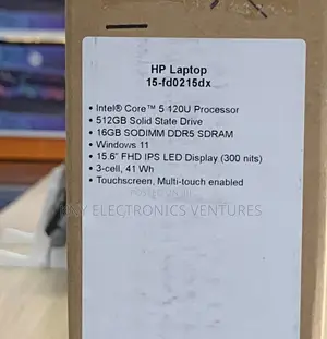 New Laptop HP 15-fd0290ns 16GB Intel Core i5 SSD 512GB