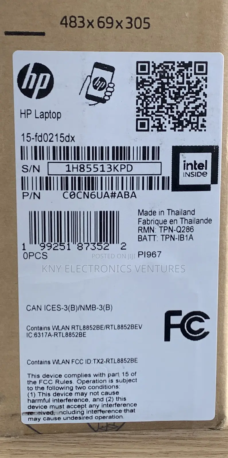 New Laptop HP 15-fd0290ns 16GB Intel Core i5 SSD 512GB
