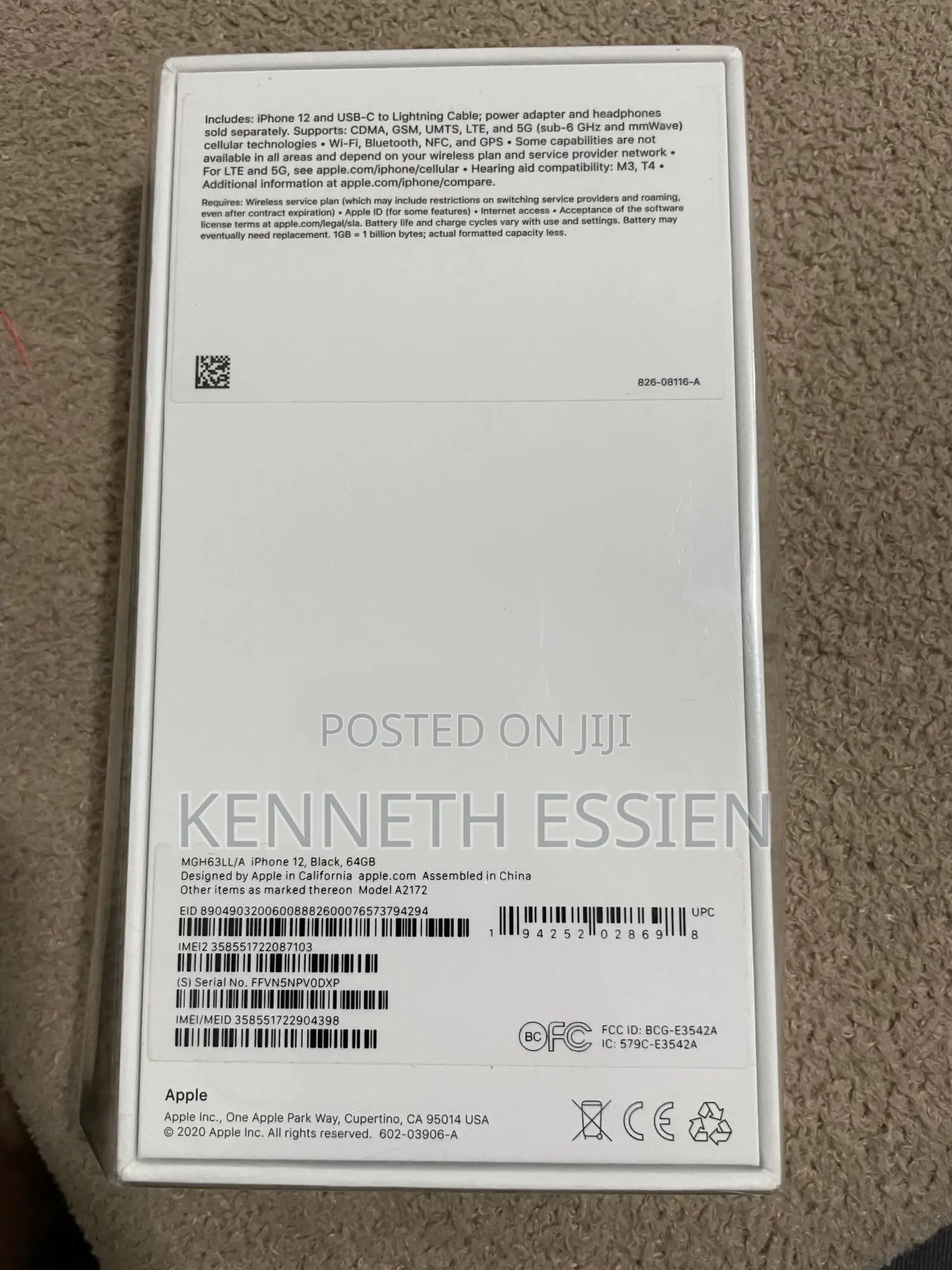 New Apple iPhone 12 64 GB Black