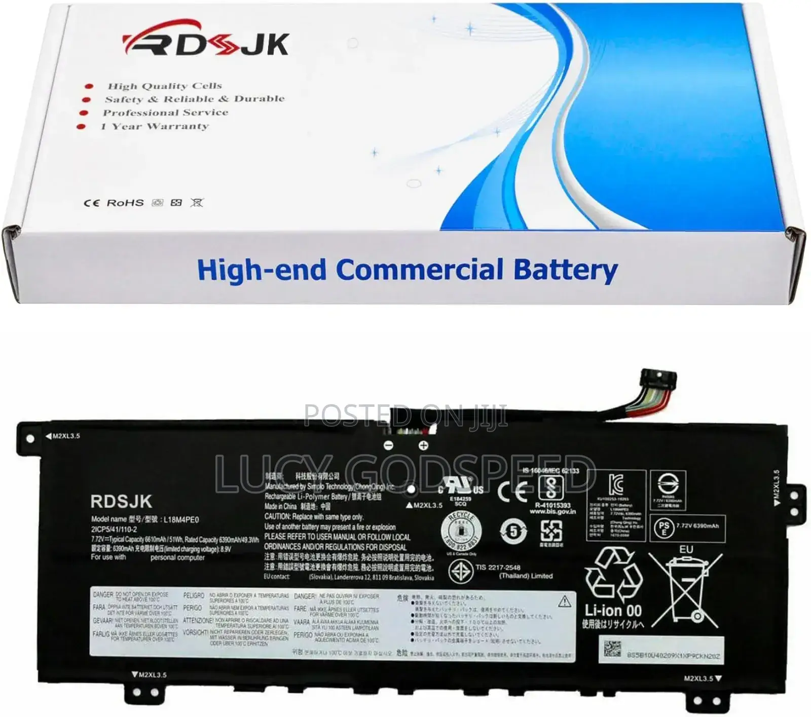 L18lpe0 Battery for Lenovo Yoga C740-14,c740-141mlseries