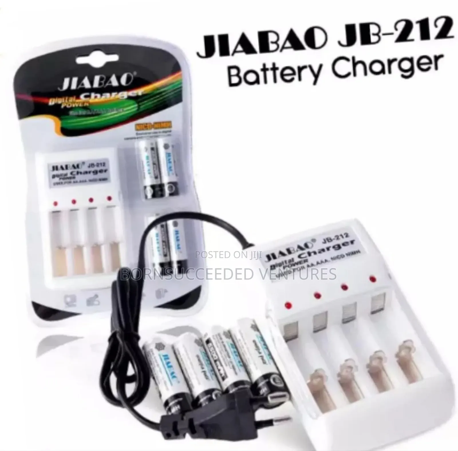 Jb-212 Battery Charger With 4 Pieces 350mah Aaa/600mah