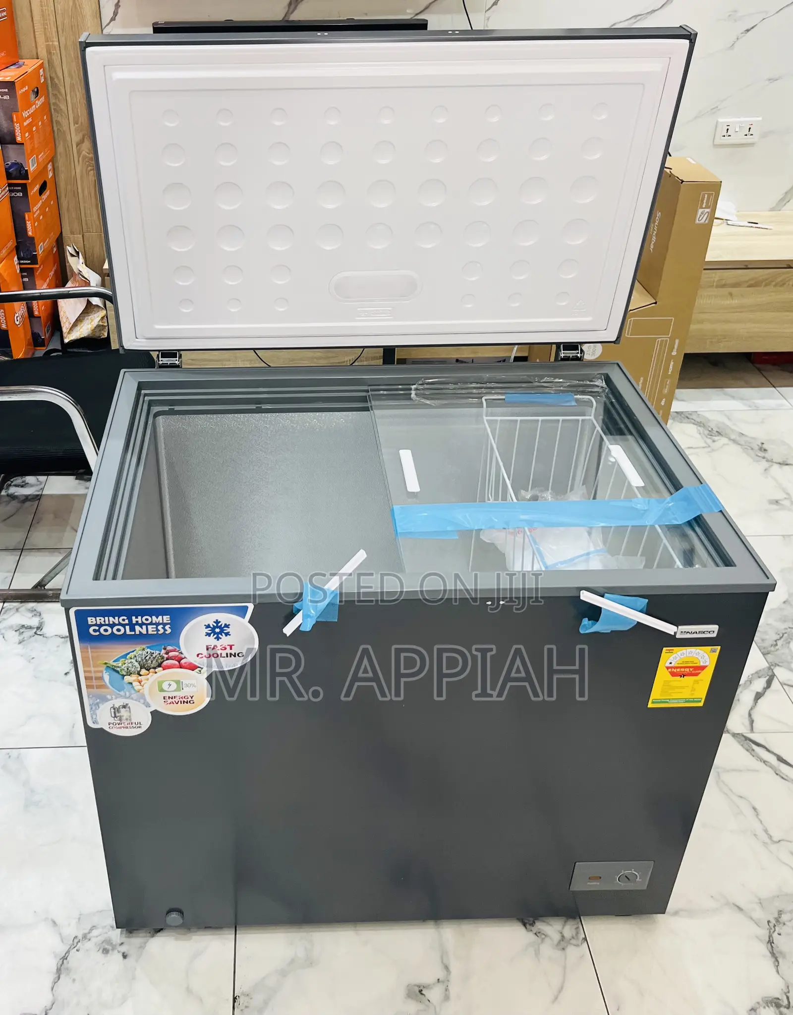 New Nasco Single Door Chest Freezer(Gray) 