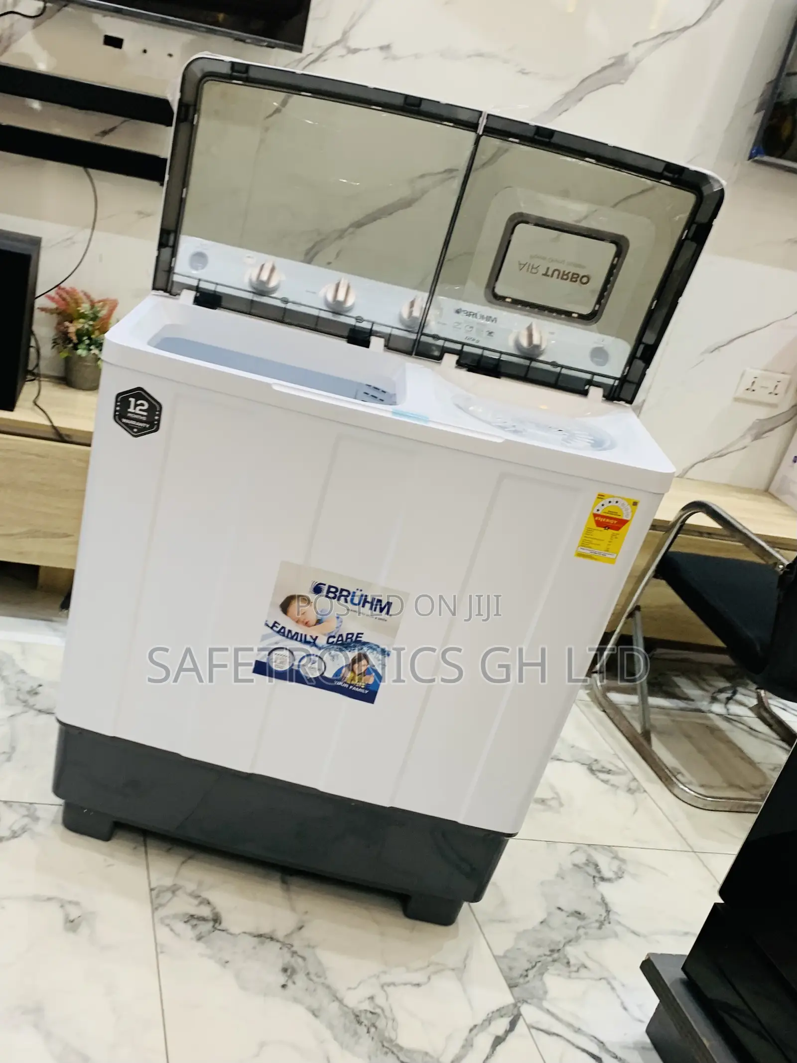 Most Adorable 12kg Semiautomatic Topload White Bruhm Washingmachine
