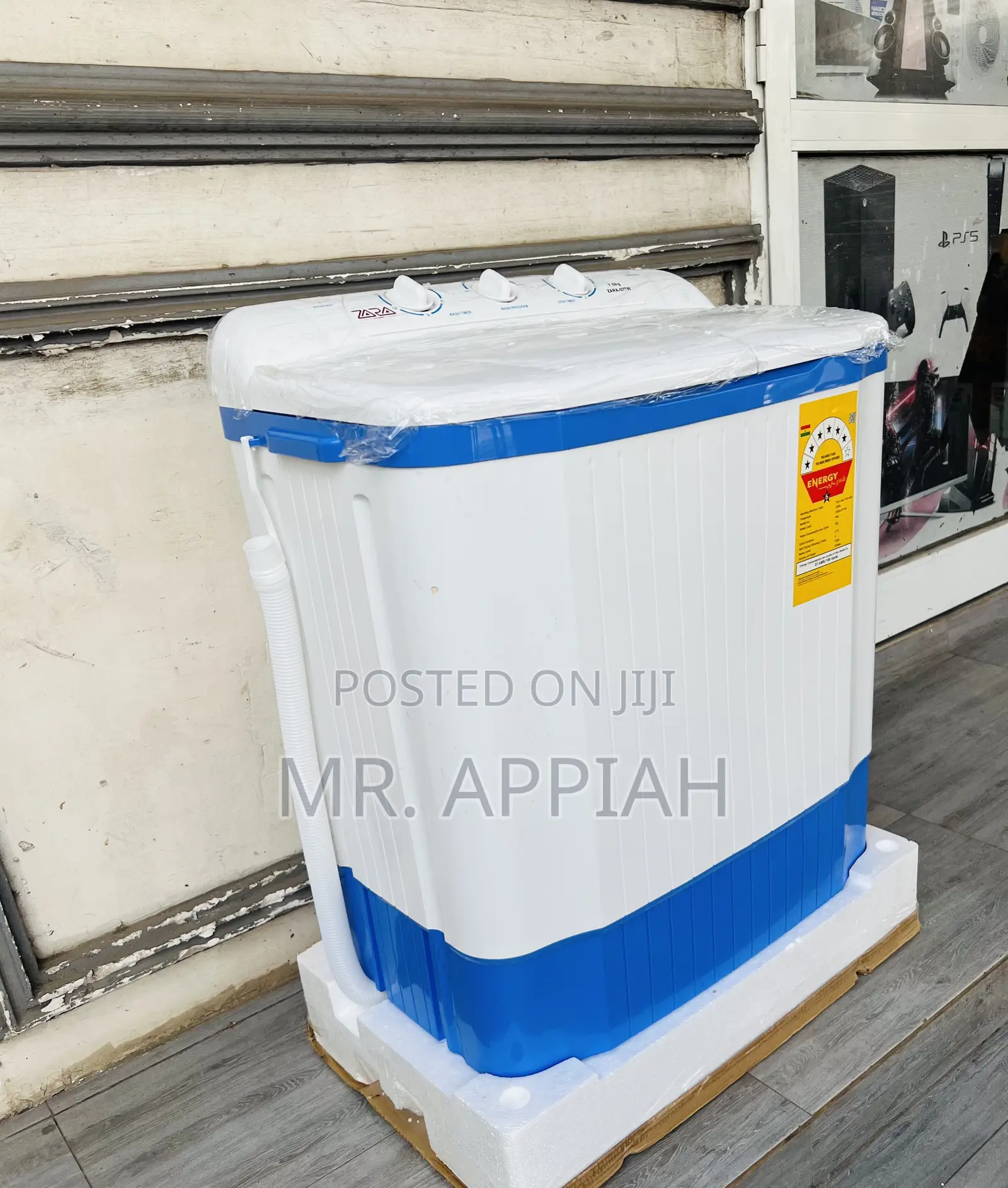 Top Load Electric Spin Dry Zara 7kg Electric Washing Machine(White)