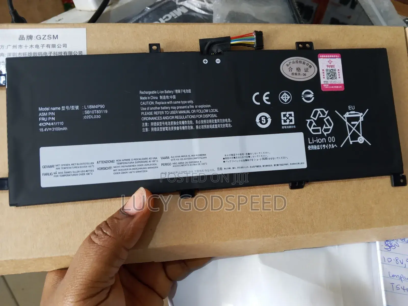 L18m4p90 Laptop Battery For Lenovo Thinkpad L13 Yoga 20r5, 20r6 Series