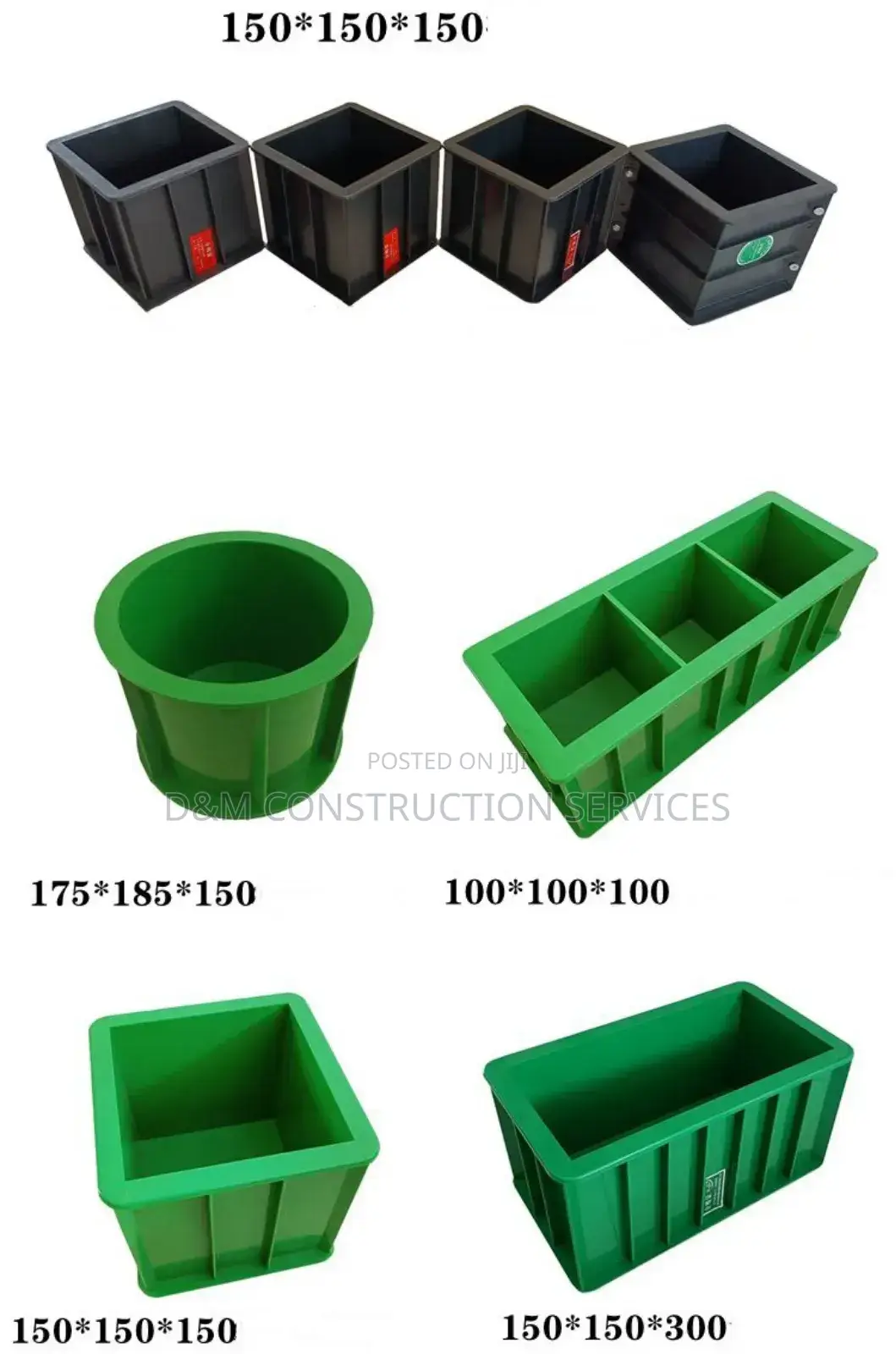 Concrete Mould 175*185*150mm Green Cylinder