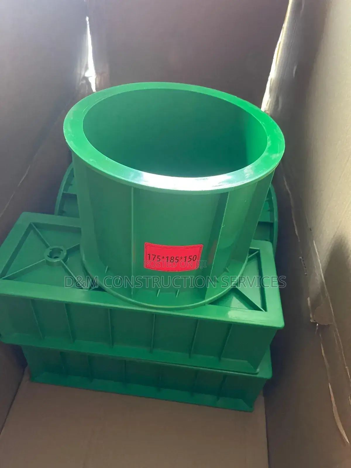 Concrete Mould 175*185*150mm Green Cylinder