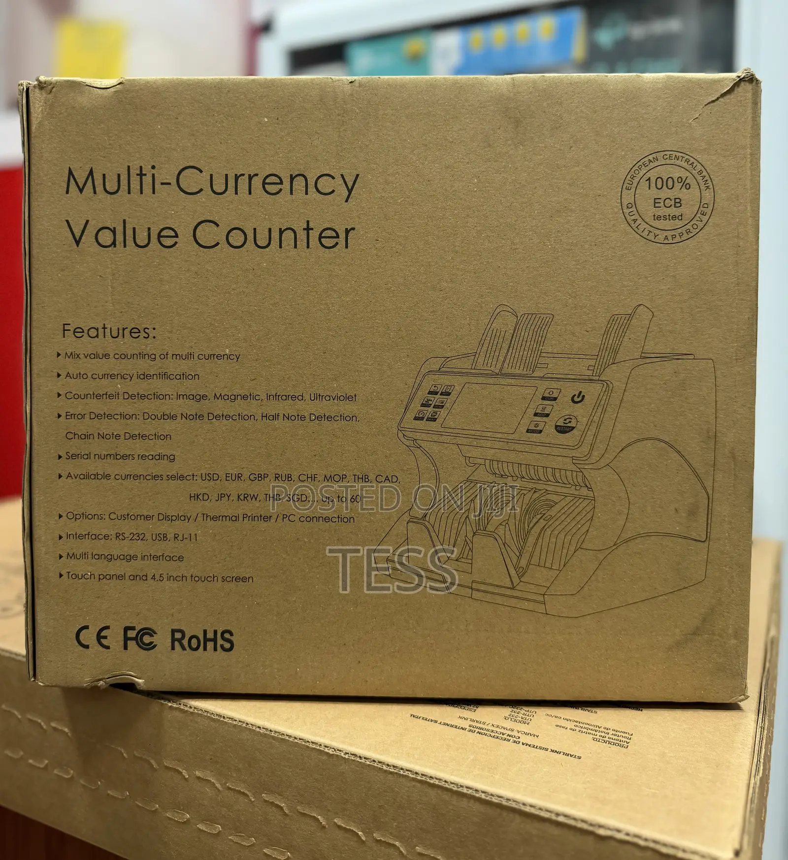 Mix Value Money Counting Machine With Back Up Battery