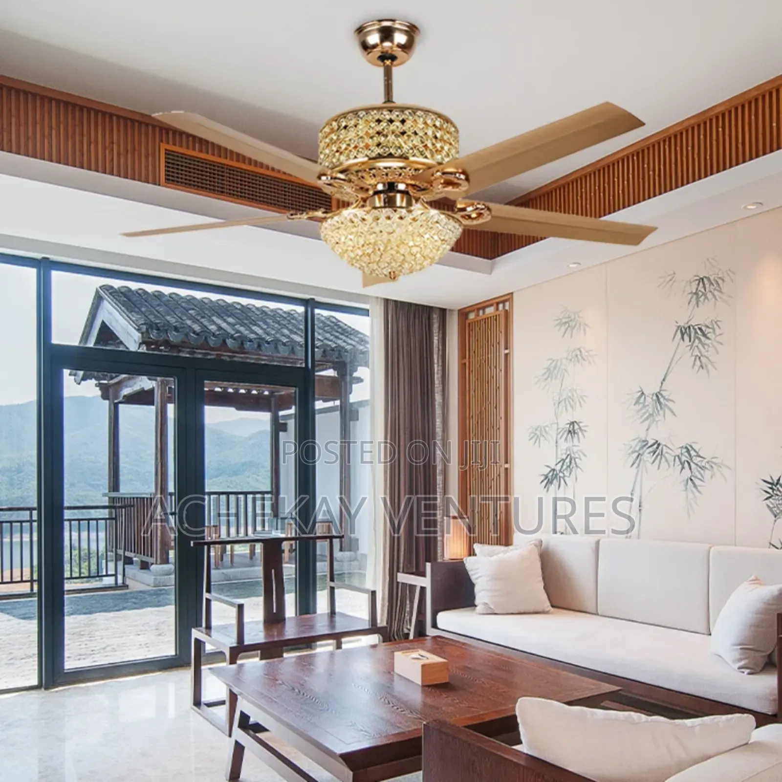 52"5 Blades Ceilings Fans Luxury Modern Ceiling