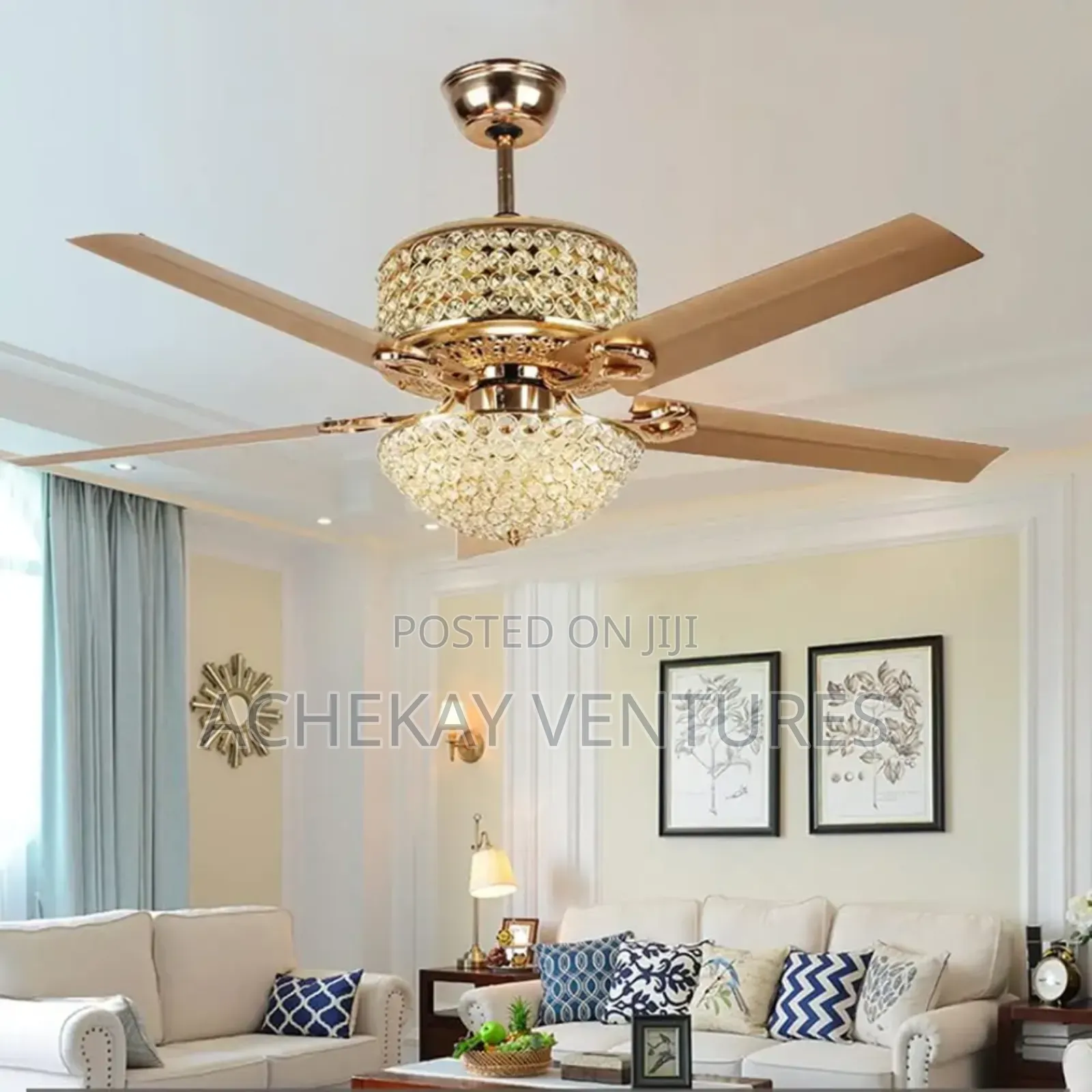52"5 Blades Ceilings Fans Luxury Modern Ceiling