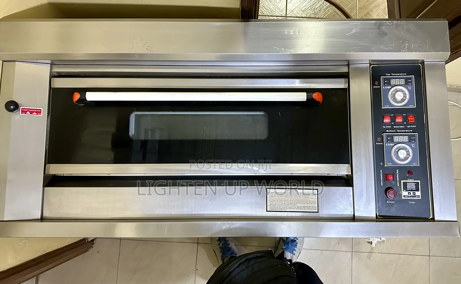 Commercial 1-Deck 3-Tray Stainless Steel Gas Oven