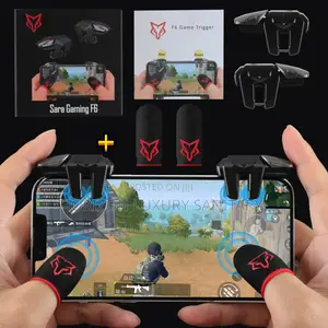 G21 Six Fingers Mobile Game Trigger for Aim Shooting L1 R1 With Sleeve