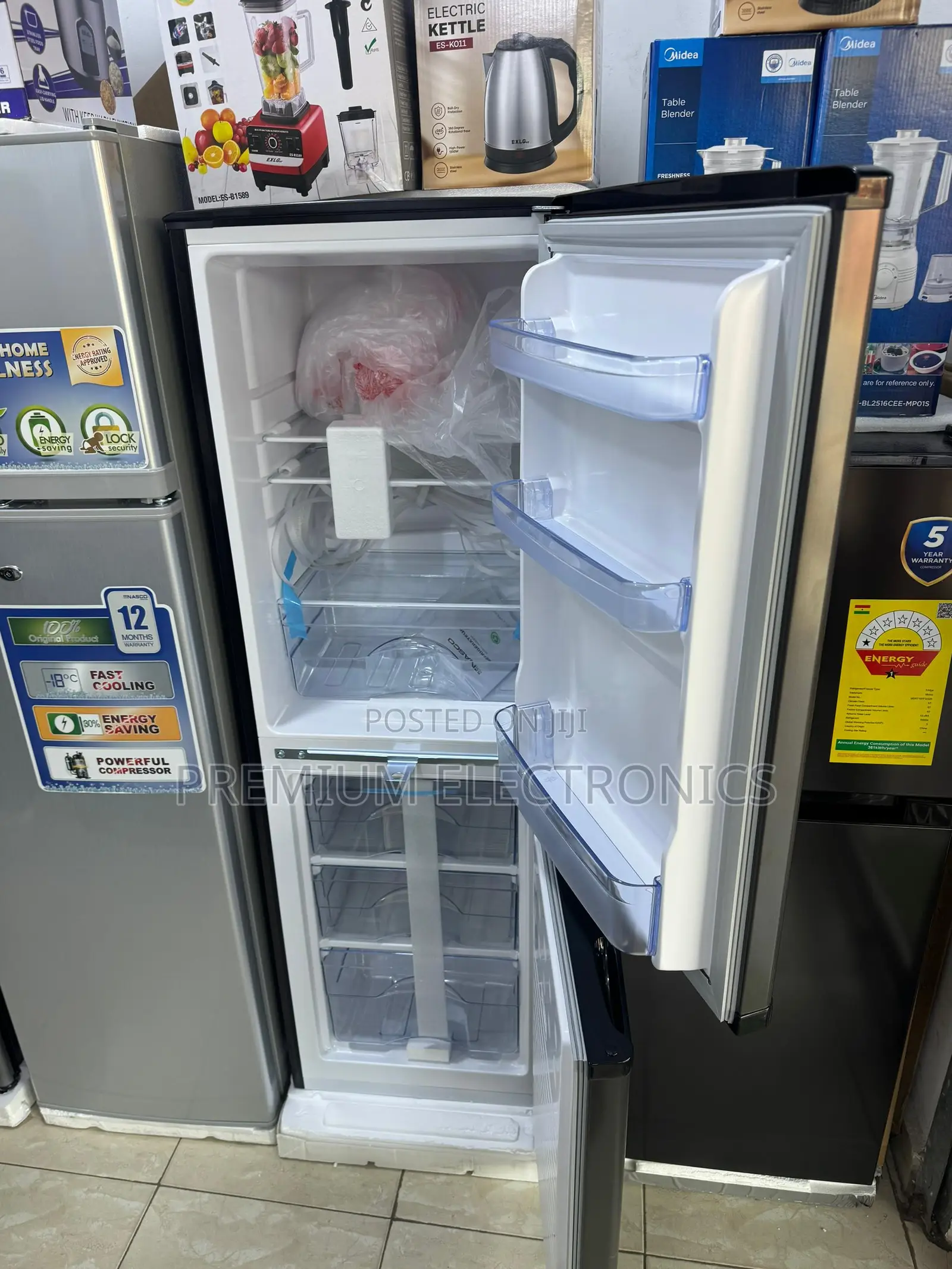 Nasco 142l Nasd2-20 Bottom Freezer Energy Saving Refrigerator