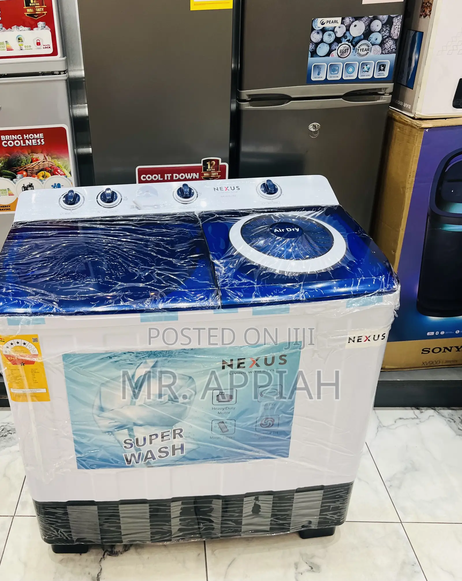 New Nexus 15kg Twin Tub Electric Washing Machine + Spin Dry(White)