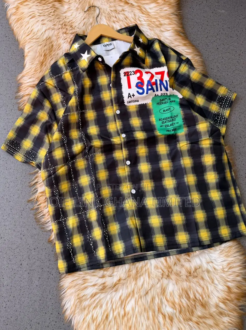 Mens Regular Fit Plaid Shirt Available Now.