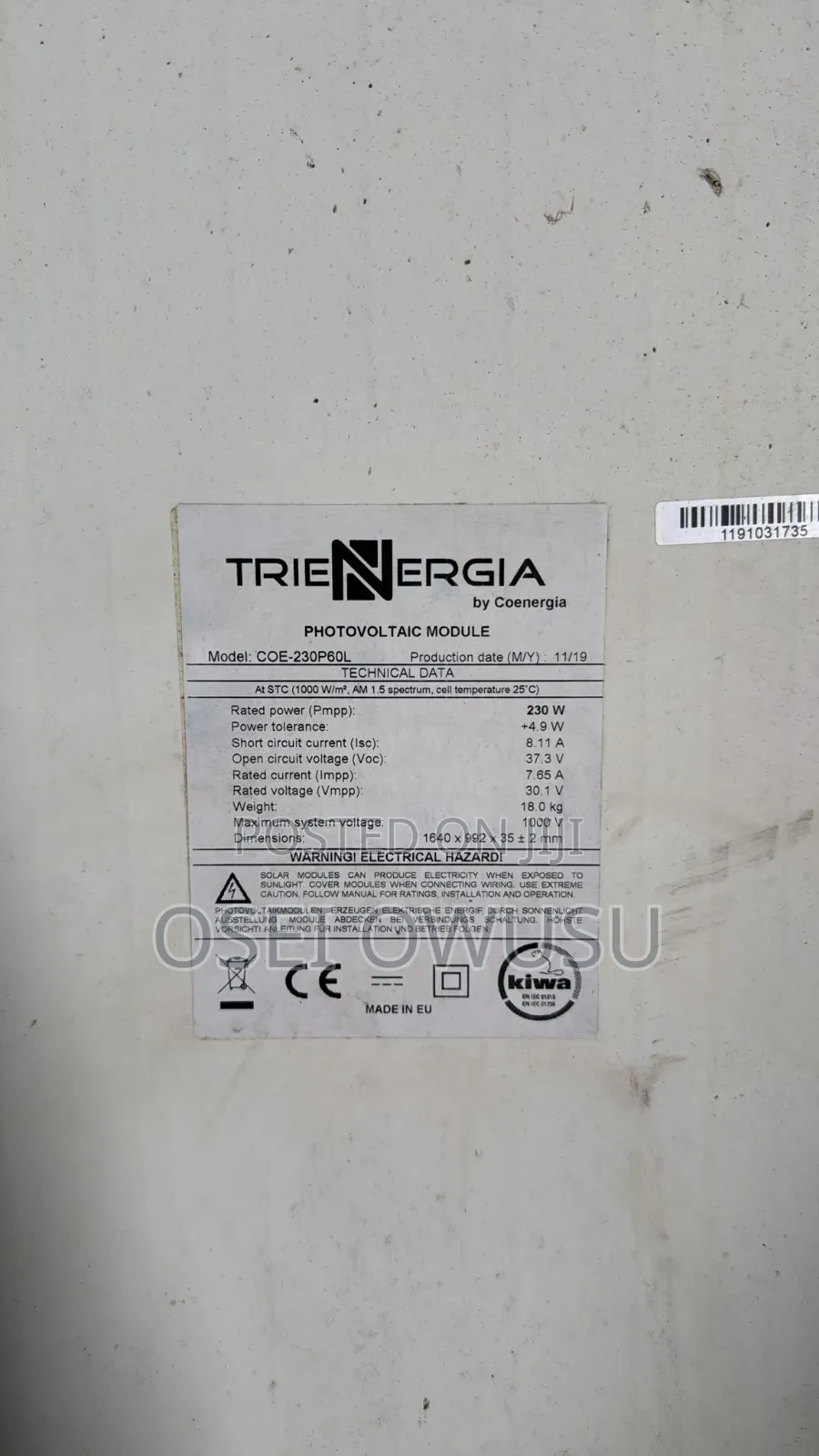 Solar Panels 230w Home Used for Sale