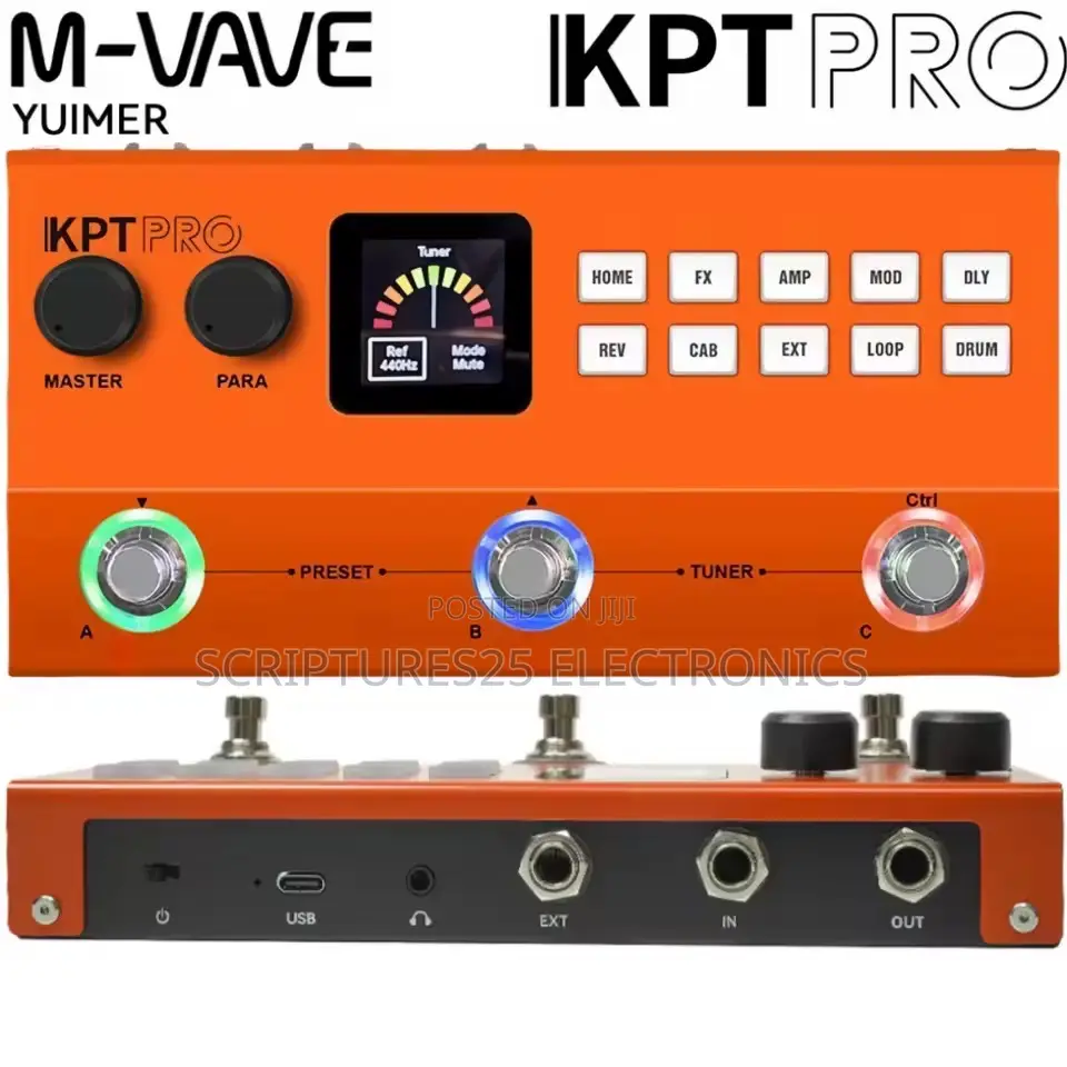 Kpt Pro Multi Effect Pedal Wit Loop, Drum Machine For Bass And Guitar