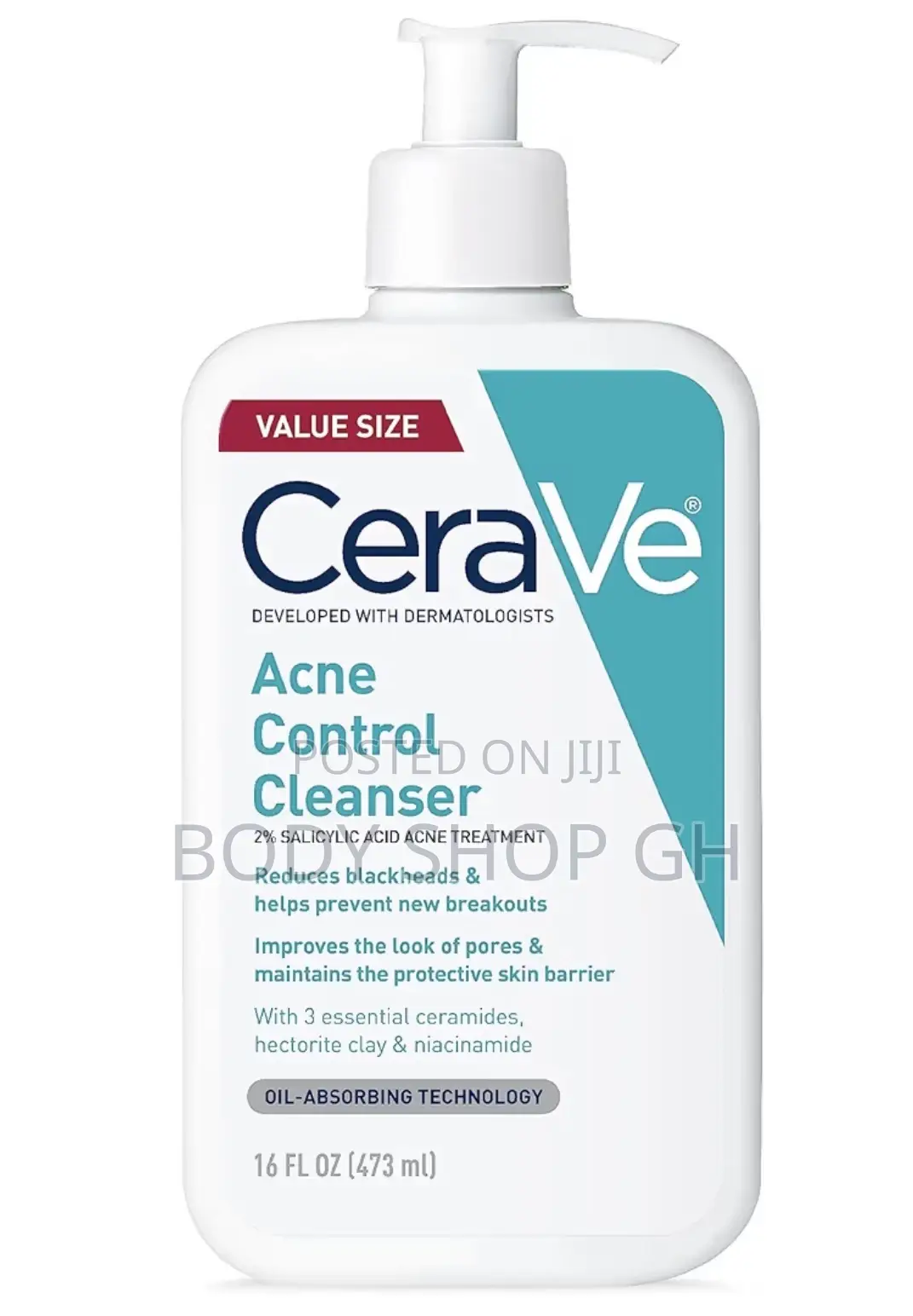 Cerave Acne Control Cleanser, 2% Salicylic Acid With Niacinamide