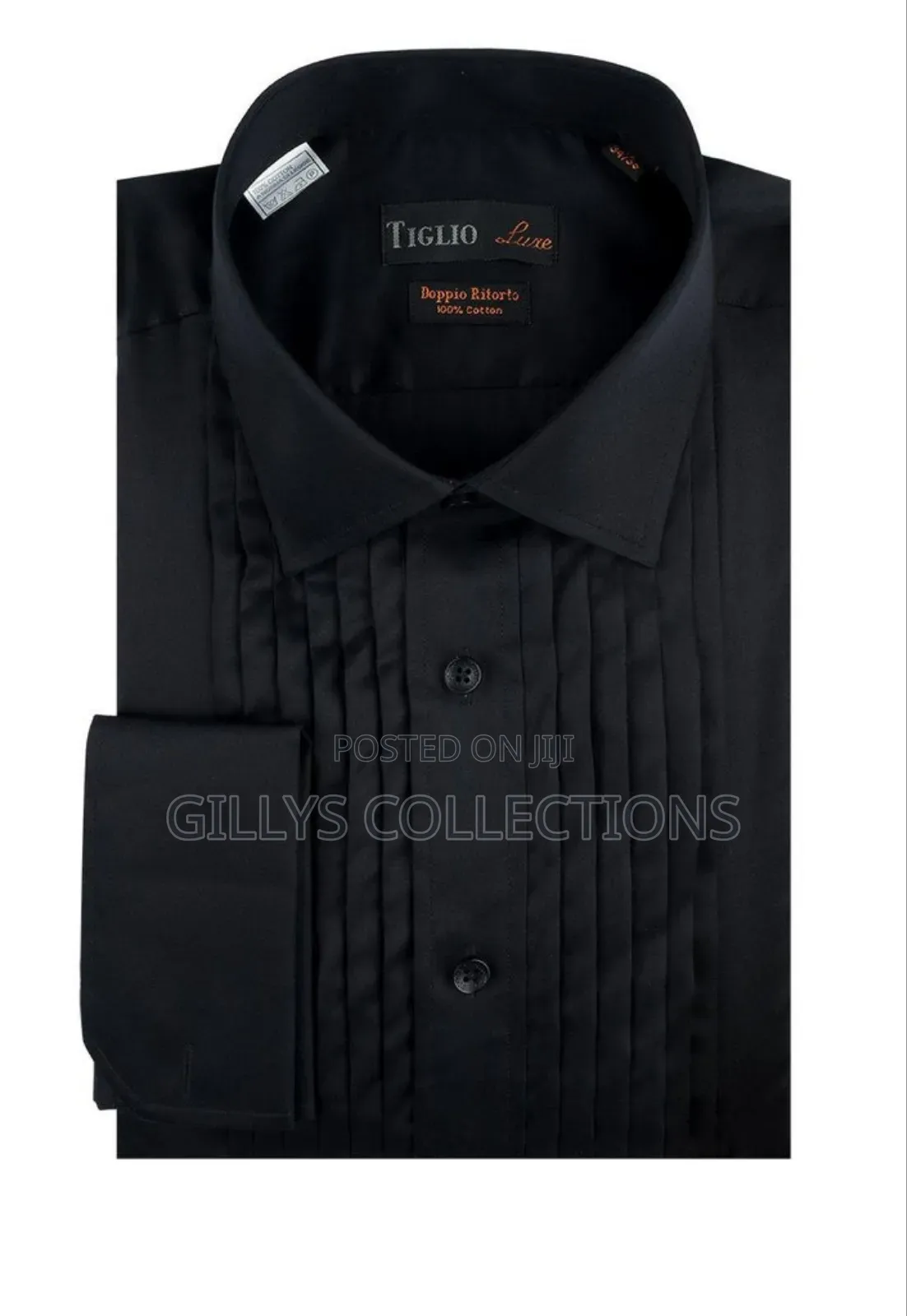 All Black Tuxedo Shirts Dinner Wear