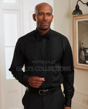 All Black Tuxedo Shirts Dinner Wear