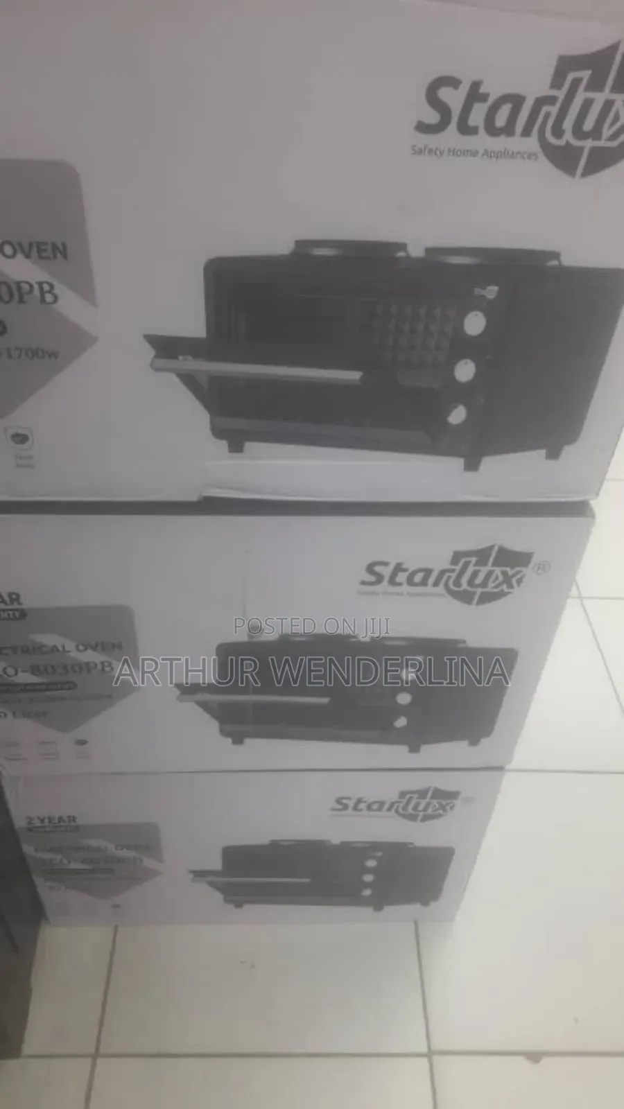 Starlux Oven With 2 Hot Plate on Top (30 20liters)