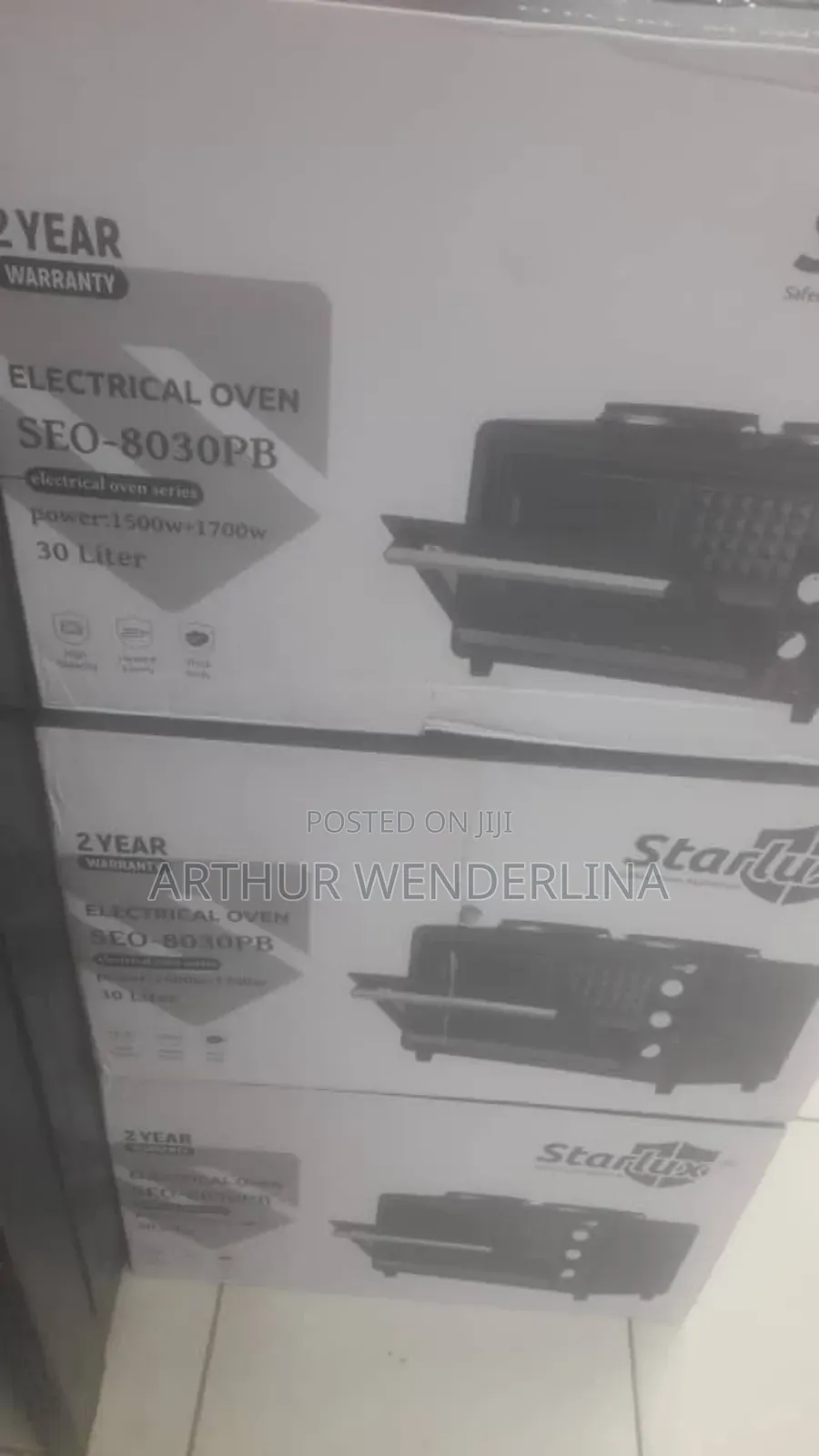 Starlux Oven With 2 Hot Plate on Top (30 20liters)
