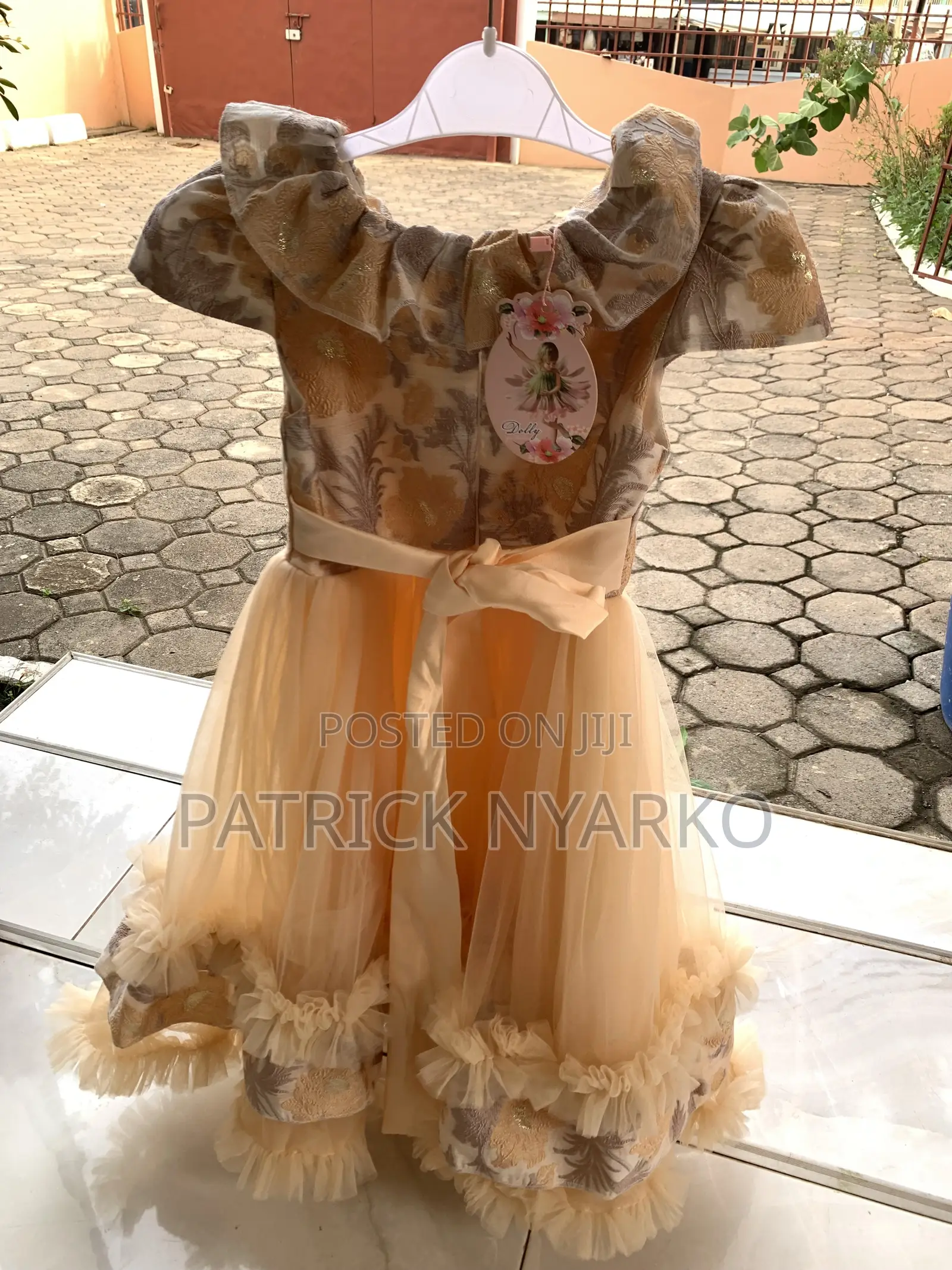 Peach / Champagne / Soft Gold Tone Dolly Dress