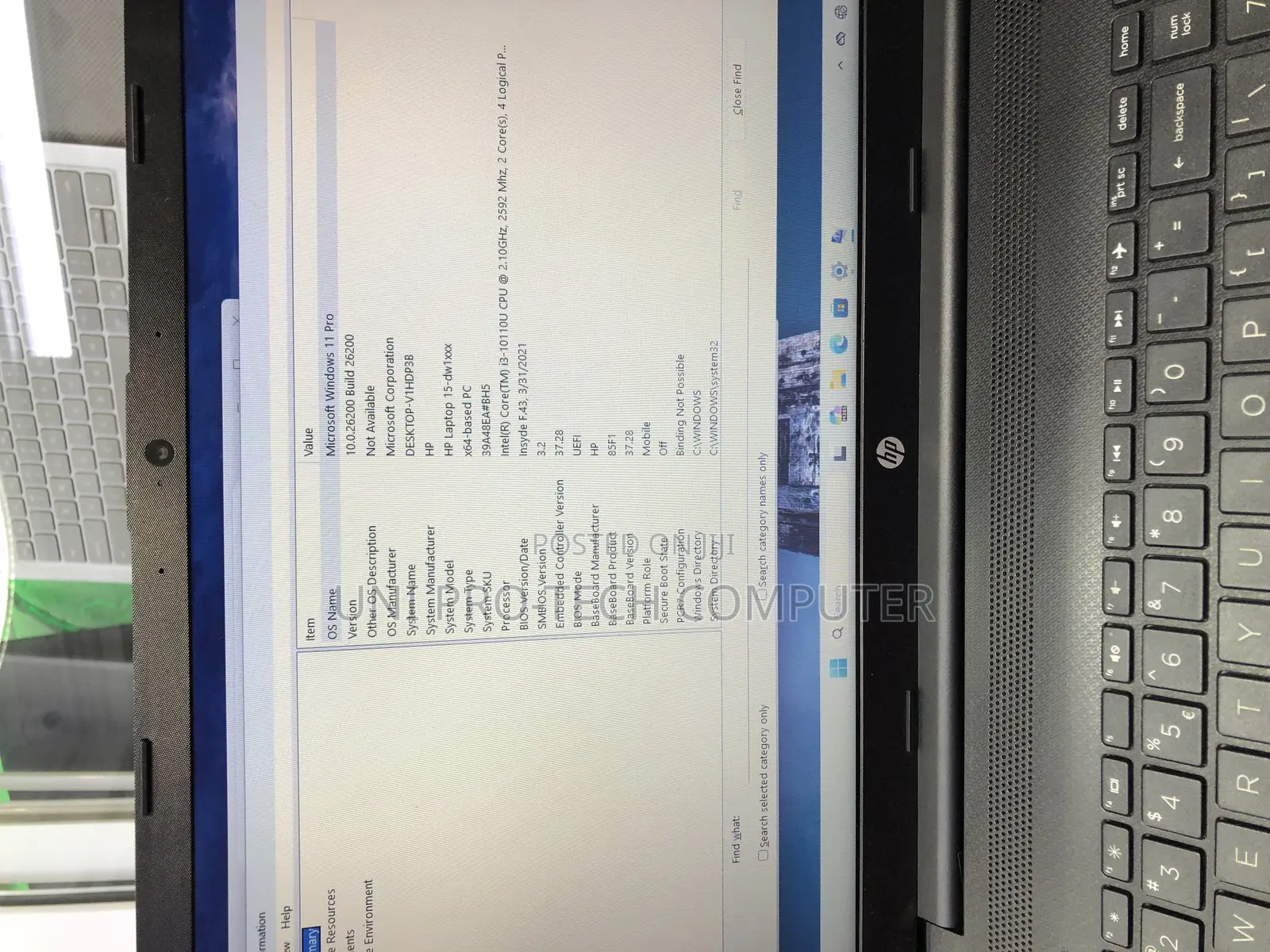 Laptop HP 15-da2933nia 8GB Intel Core i3 HDD 1T