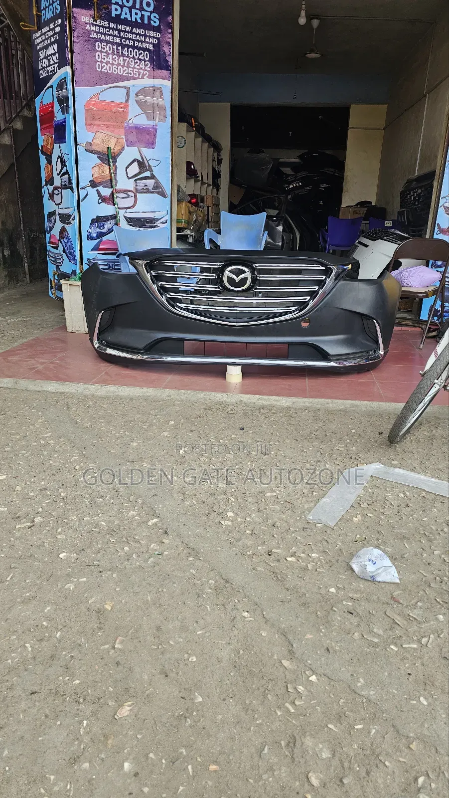Mazdacx9 2017to2024 Bumper Complete With Foglight Led With Glass Logo