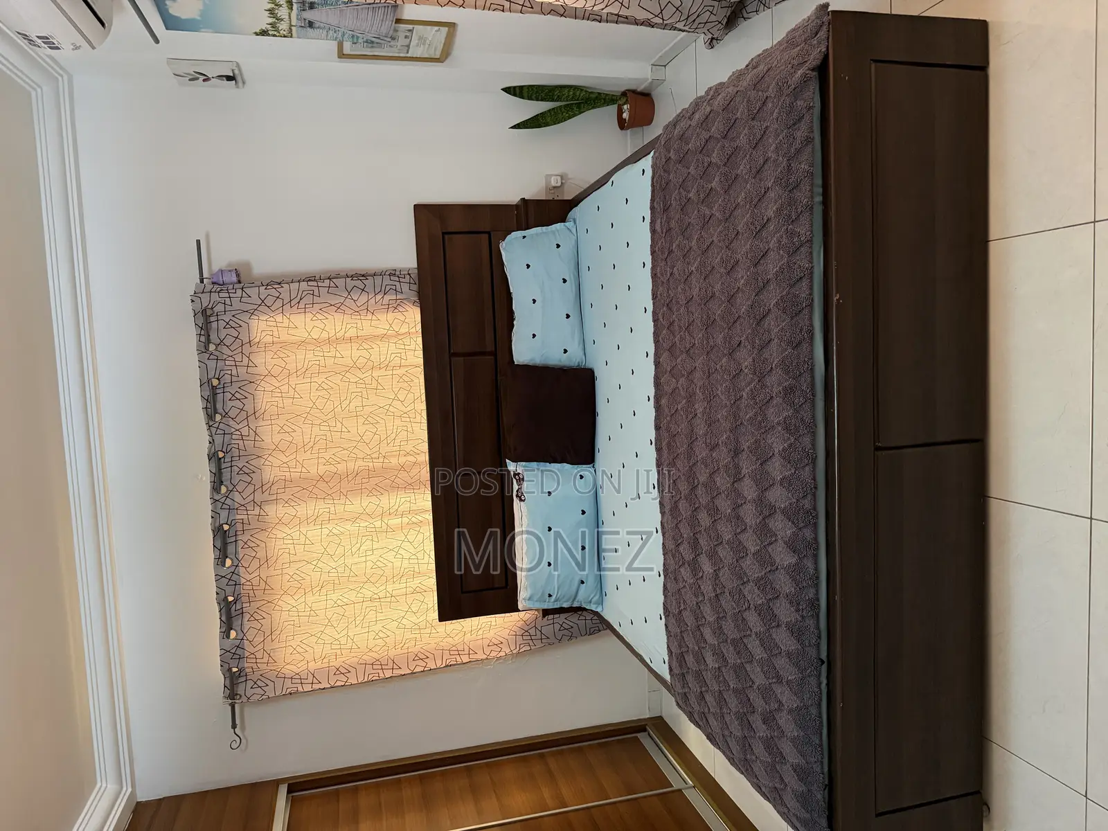 Clean Wooden Bed + Comfortable Mattress for Sale