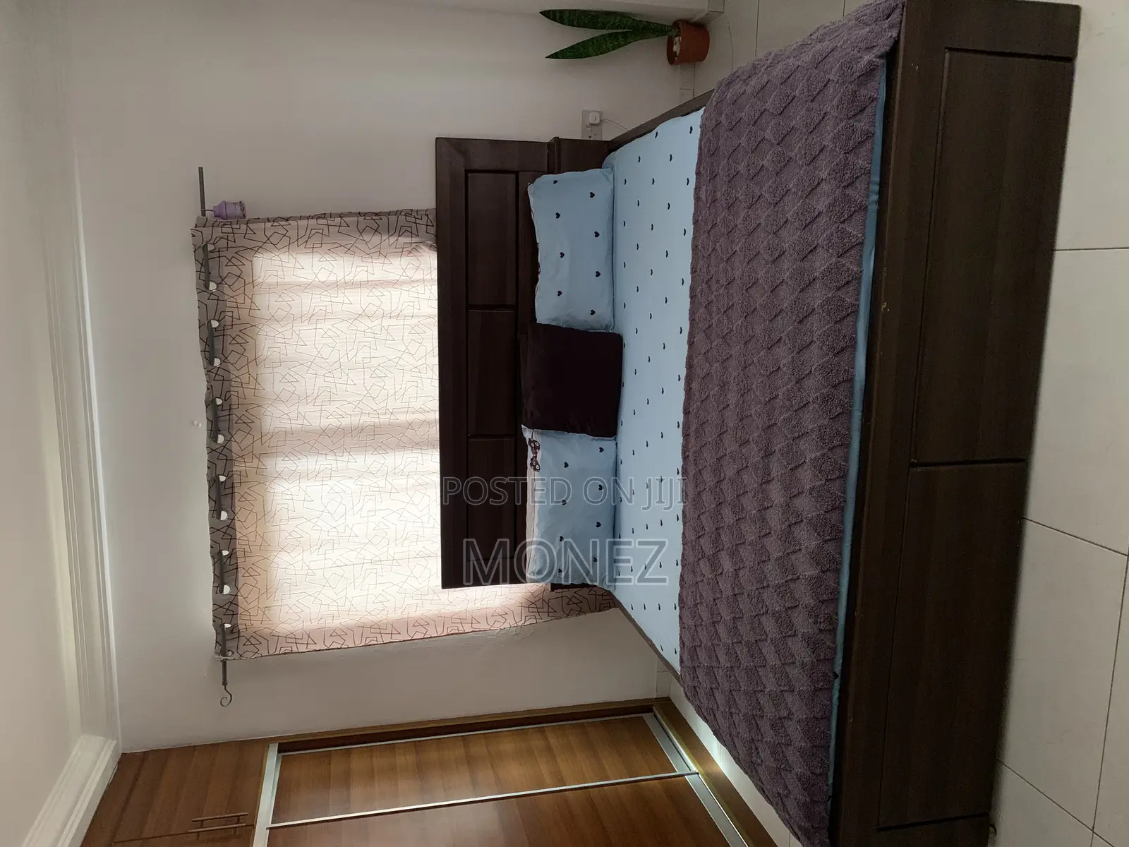 Clean Wooden Bed + Comfortable Mattress for Sale