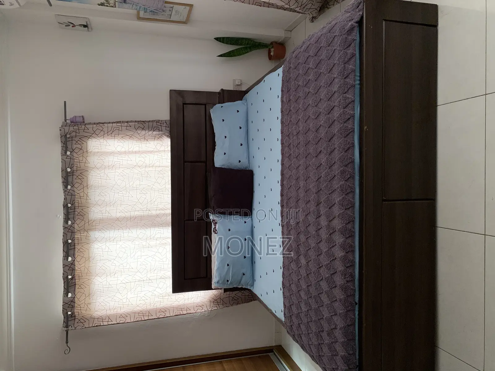 Clean Wooden Bed + Comfortable Mattress for Sale
