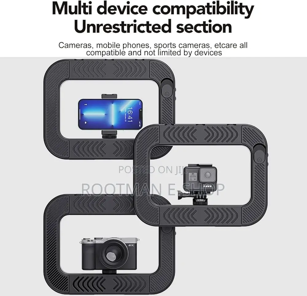 Smartphone Ring Selfie Light Kit Handheld Led Mobile Video Stabilizer