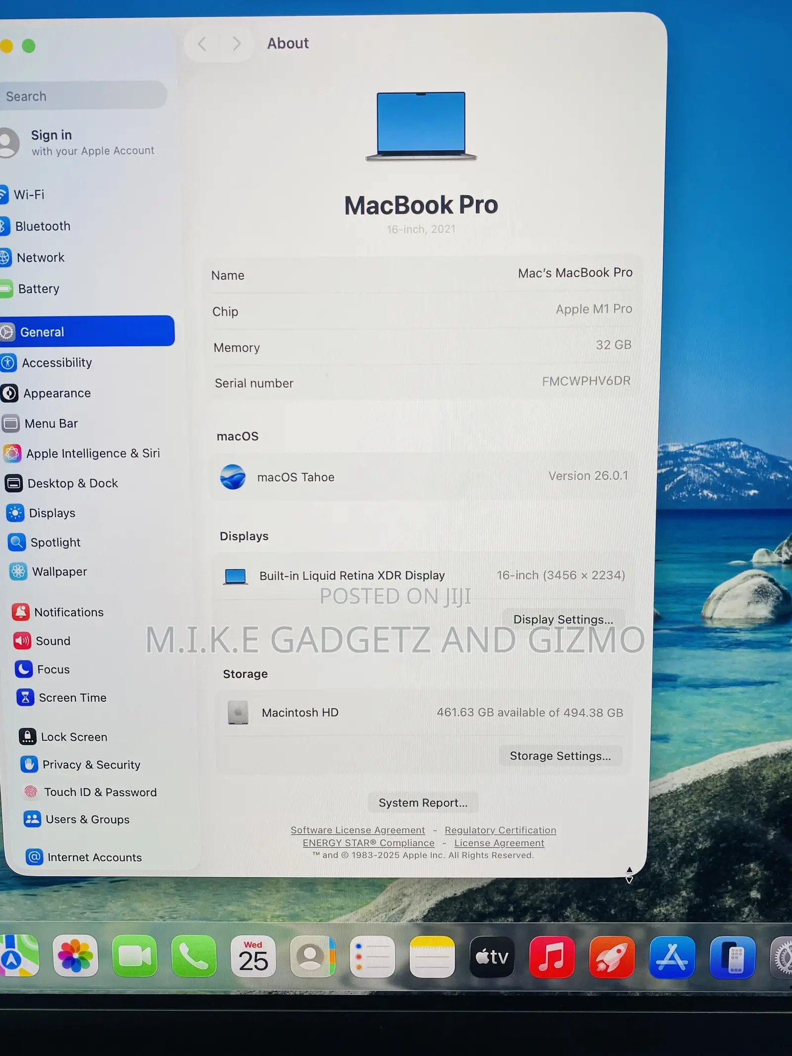 New Laptop Apple MacBook Pro 2021 M1 32GB Apple M1 Pro SSD 512GB