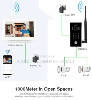 Smart 7 Inch Touch Screen Tuya Wifi Video Doorphone Intercom