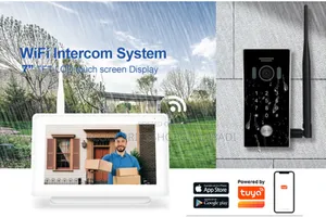 Smart 7 Inch Touch Screen Tuya Wifi Video Doorphone Intercom