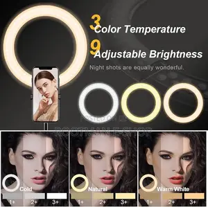 Led Ring Light With Tripod, 10 Inch Ring Light, Wireless - Foldable