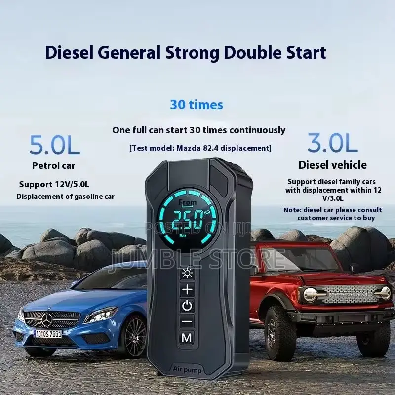 4 in 1 Smart Air Pump + Jump Starter