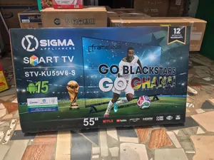Quality Display Slim and Flameless Sigma 55 Inche Smart Tv