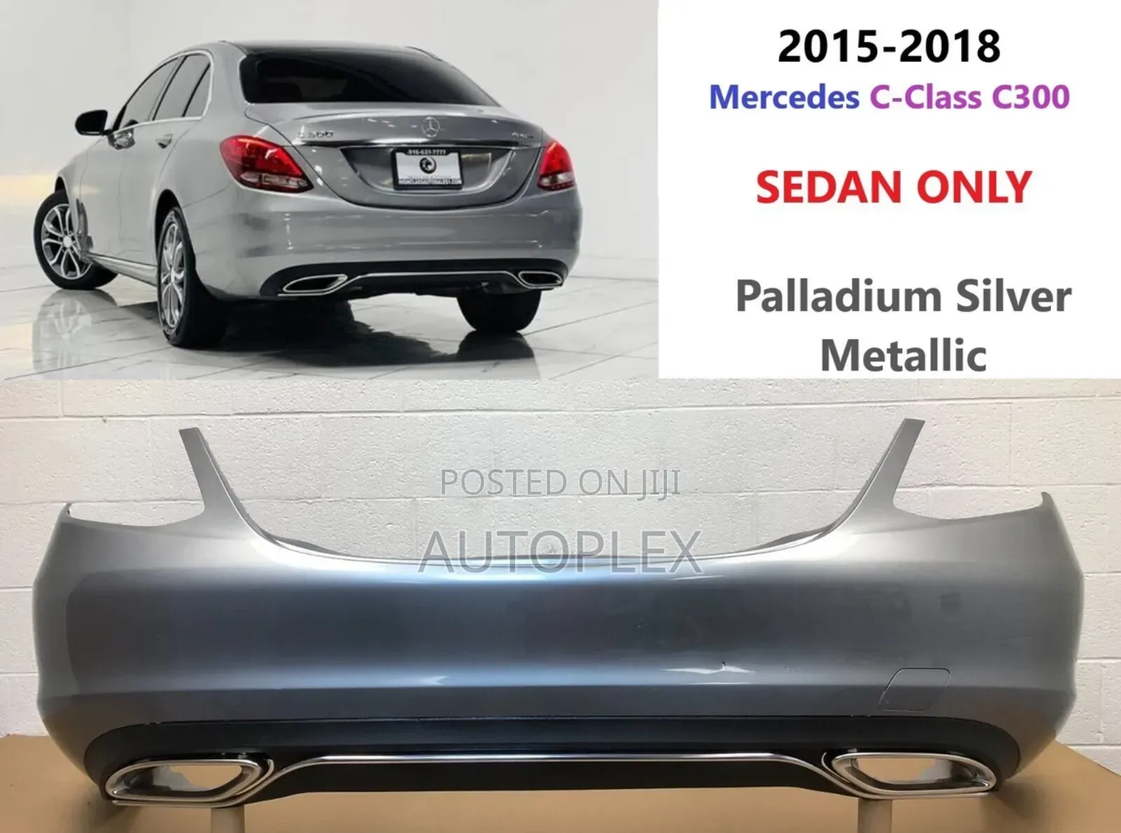 Mercedes Benz C300 2019-2021 Back Bumper Assembly