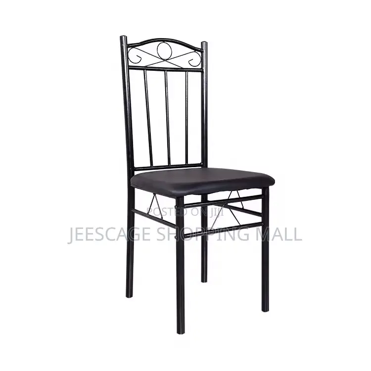 5-Piece Red / Black Glass Top Dining Set With 4 Black Metal Chairs