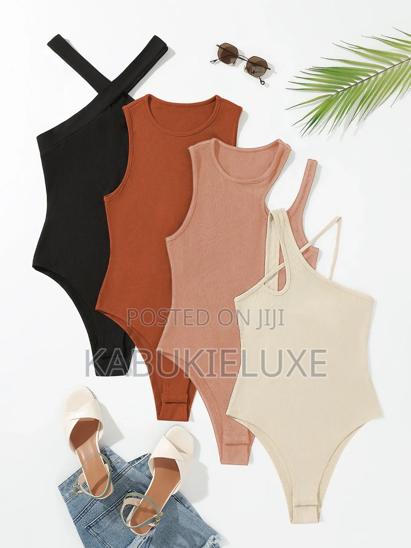 Ladies Ribbed Stretch Bodysuit