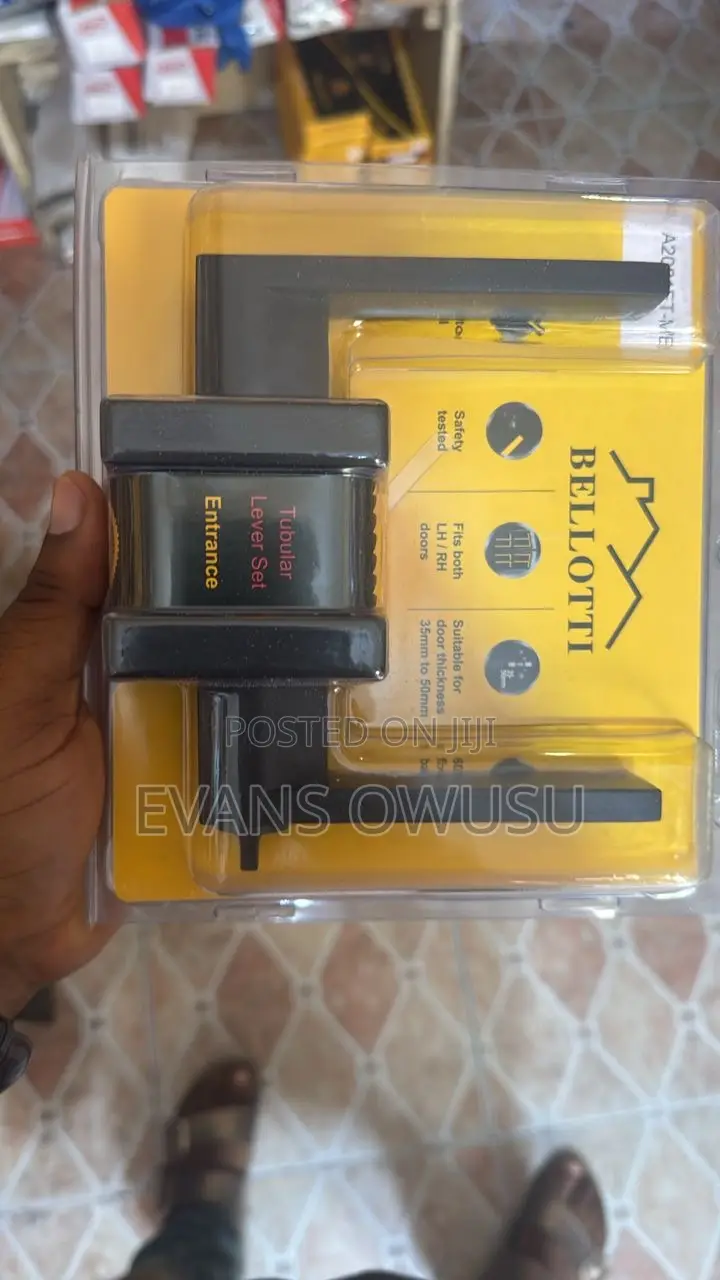 Matte Black Tubular Lever Door Lock