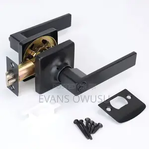 Matte Black Tubular Lever Door Lock
