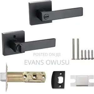 Matte Black Tubular Lever Door Lock